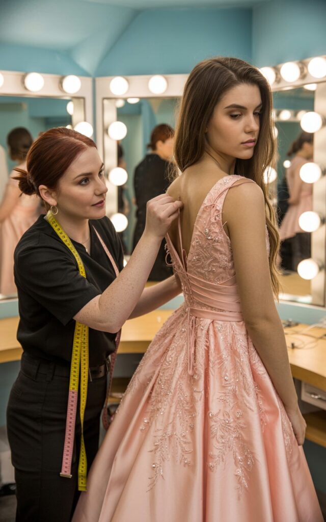 Classy Prom Dress Fitting