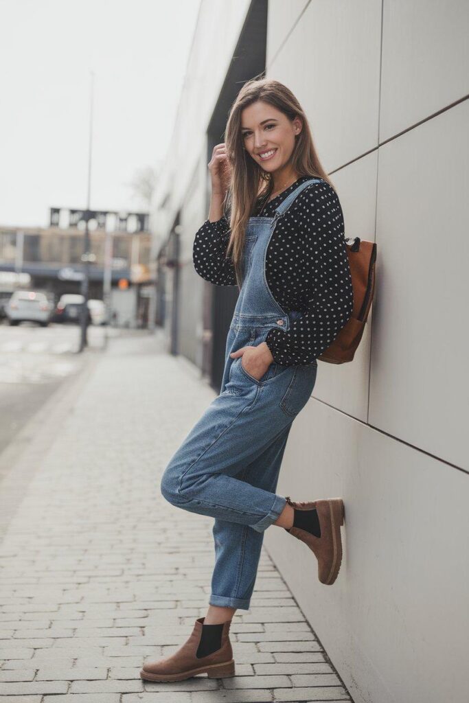 polka dot blouse outfit