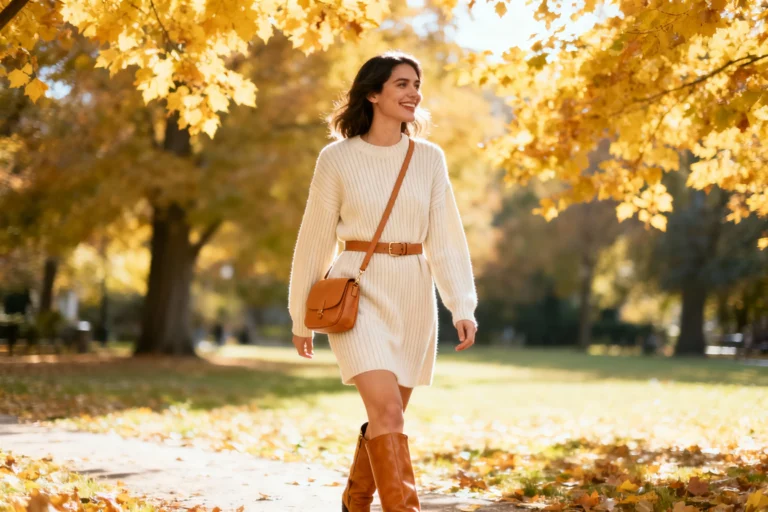 10 Sweater Dress With Boots Looks You’ll Wear on Repeat All Season