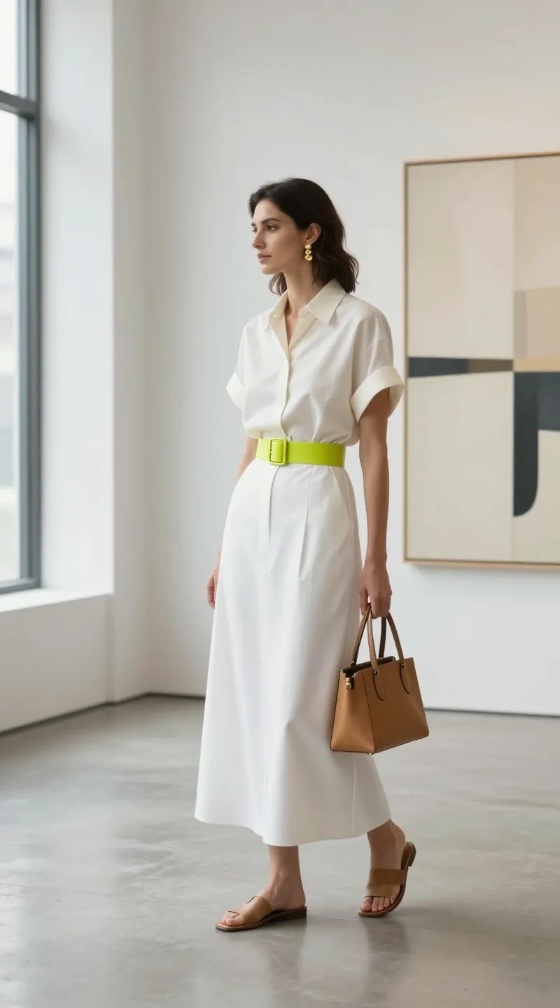 White Long Skirt Outfit Ideas