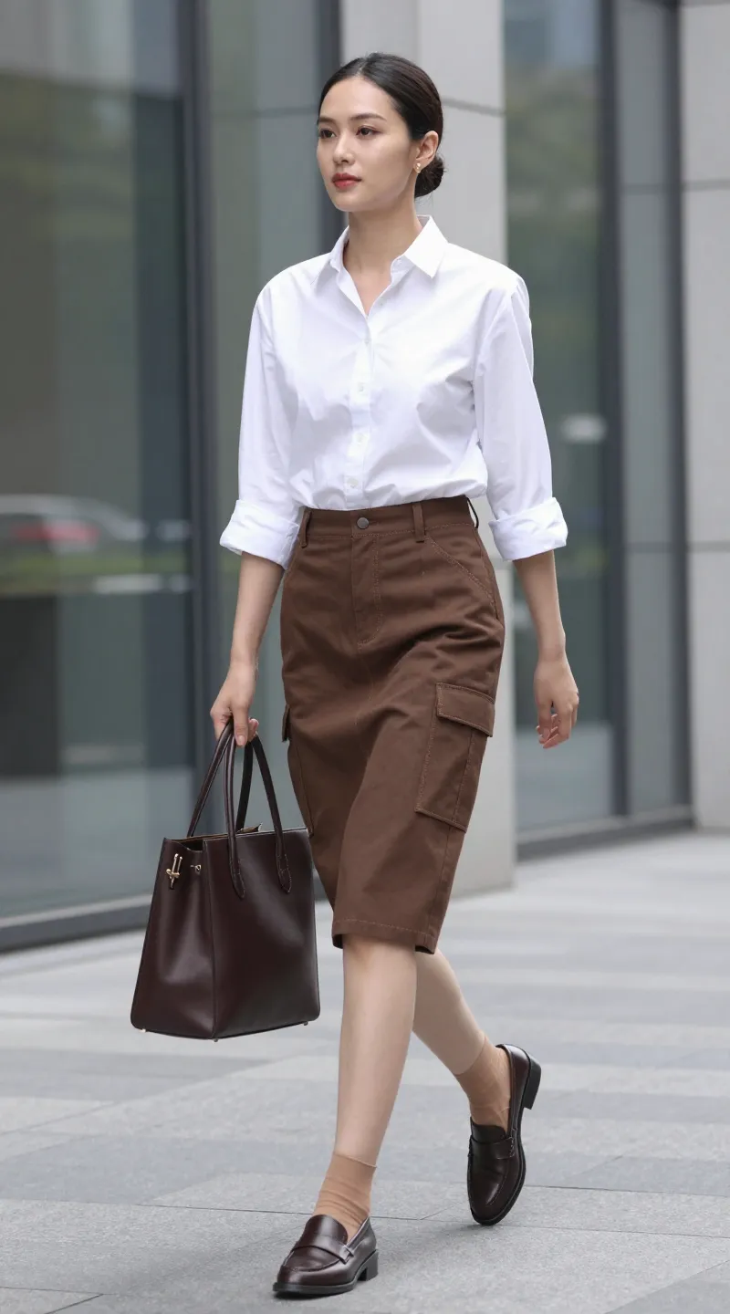 Brown Skirt Outfit Ideas