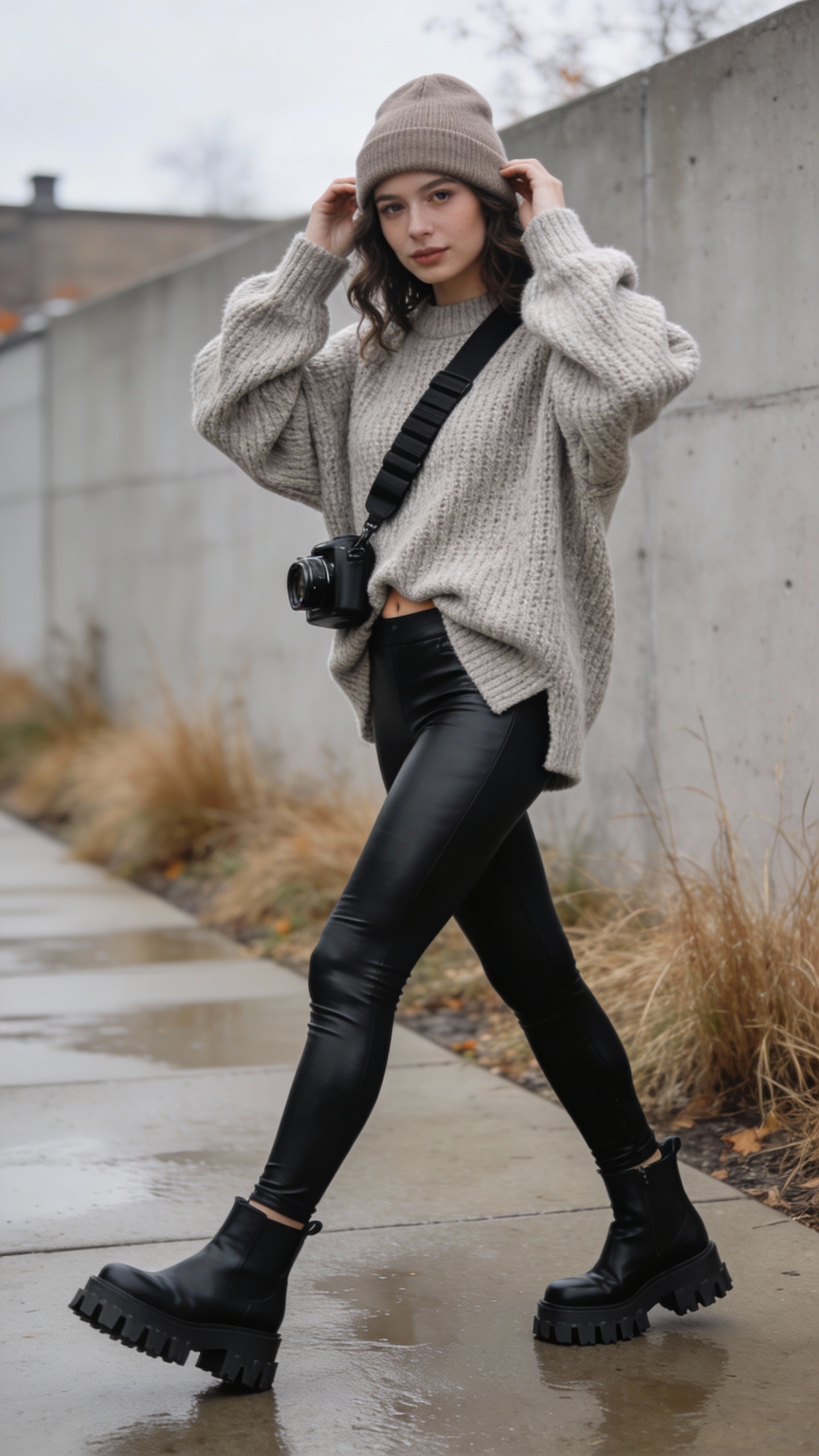 Faux Leather Leggings Outfit