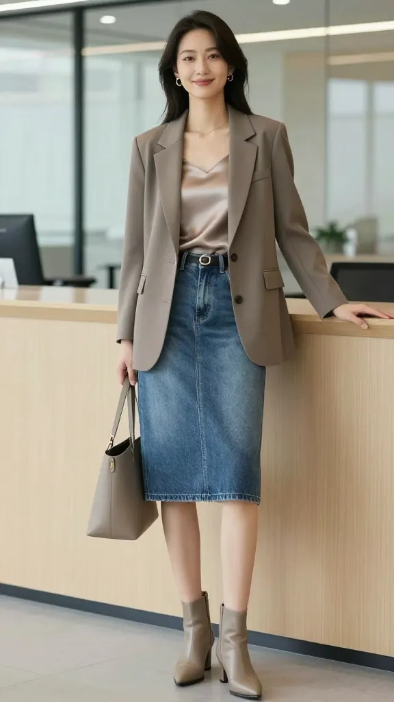 Short Denim Skirt Outfits