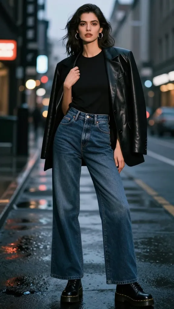 Doc Martens with Wide Leg Jeans