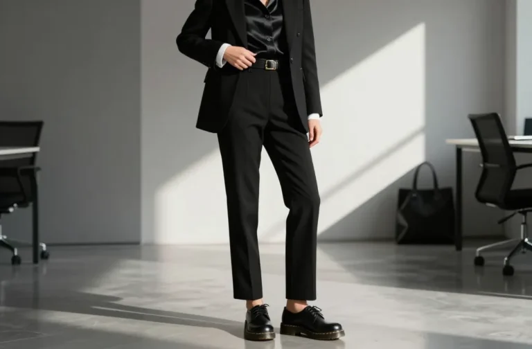 9 Polished Black Pants Outfits with Doc Martens That Wow