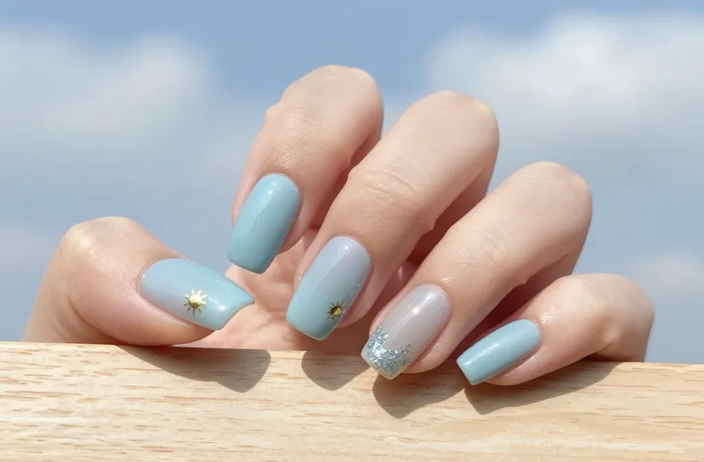 11 Pastel Blue Spring Nails That Feel Like Clear Skies and Sunshine Magic