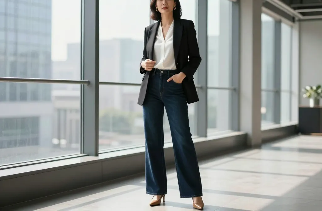 7 Wide-Leg Jeans Outfits for Women Over 40 That Instantly Elevate Your Look in Style