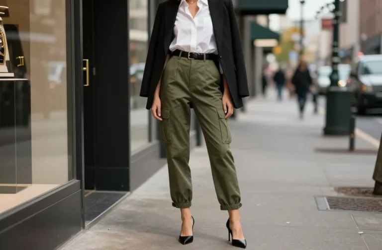 12 Chic Outfit Ideas with Heels and Sneakers: What to Wear with Cargo Pants Unveiled