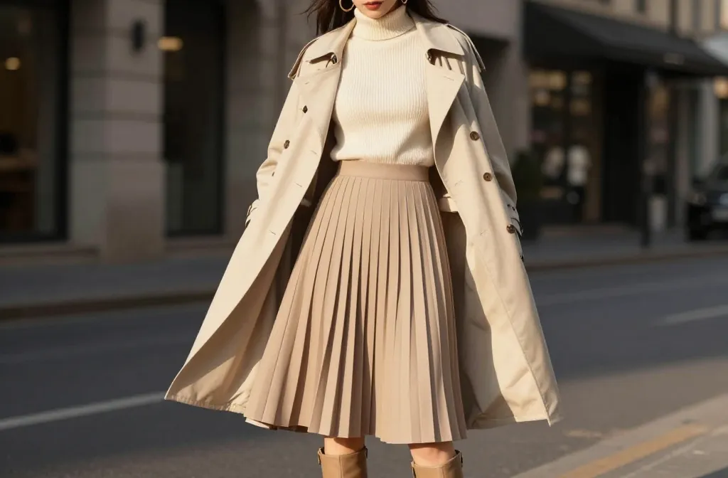 11 Chic Outfit Ideas That Always Look Polished: How to Style a Pleated Skirt Bright & Effortless