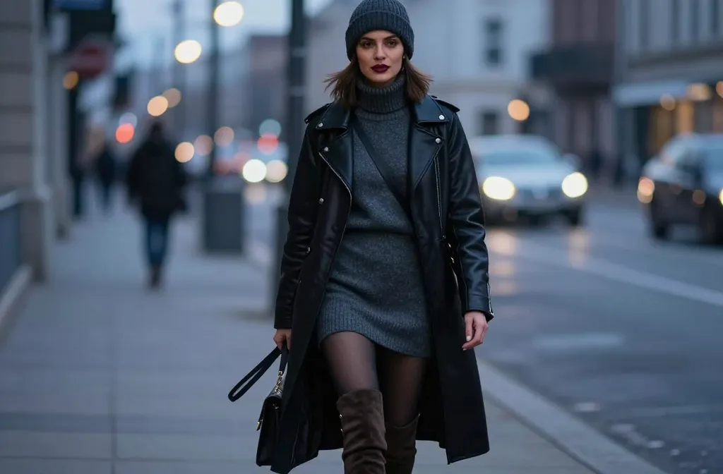 10 Winter Leather Jacket Outfits That Keep You Warm and Stylish: Chic Quick Picks
