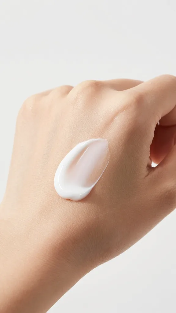 closeup of non-comedogenic moisturizer onto wrist