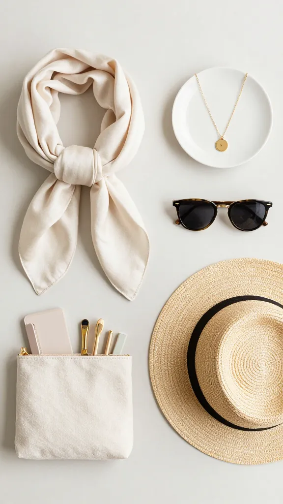 closeup of a travel toothbrush and essential toiletries neatly arranged