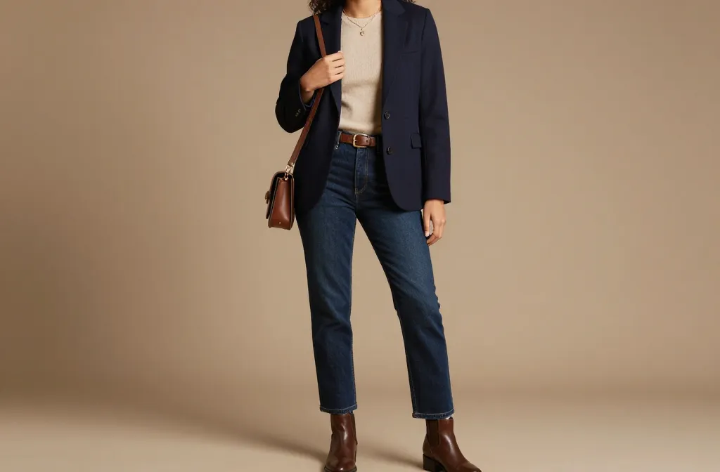 9 Navy Blue and Brown Outfit Ideas That Look Surprisingly Chic: Chic in Seconds